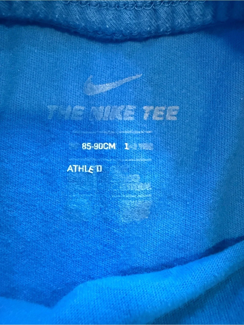 Nike Blue Tee with Green & Navy 'Record Breaker' Graphic